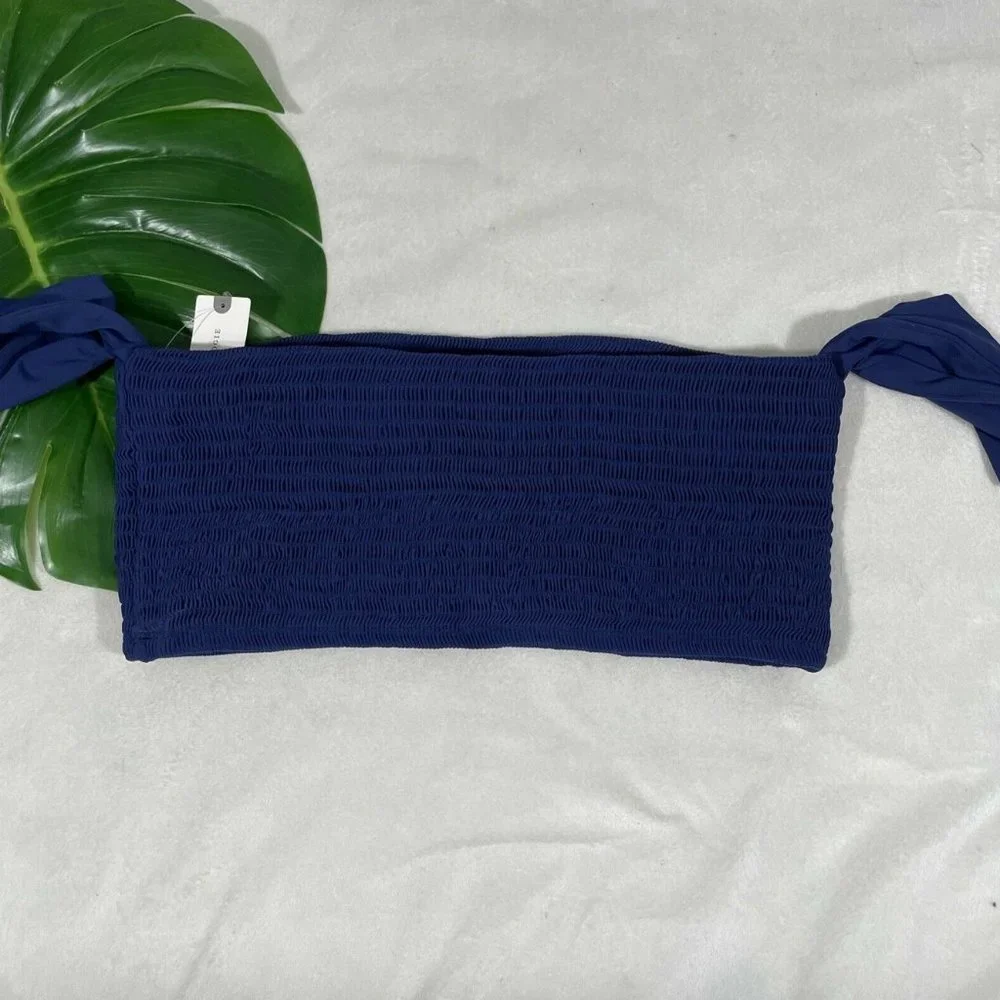 NWT Allihop Anthropologie Smocked  Bikini Top‎